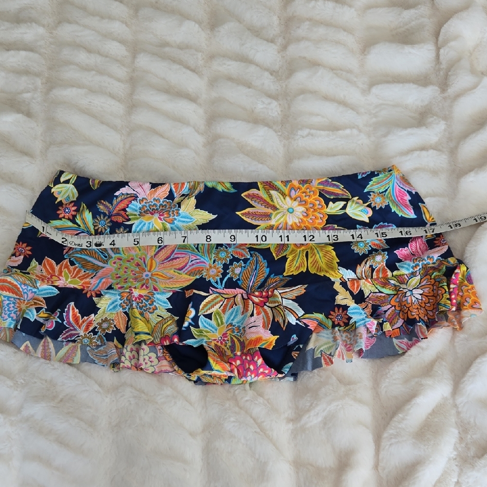 Bleu Rod Beattie Bottom Bikini Floral Swim Skirt Size 6